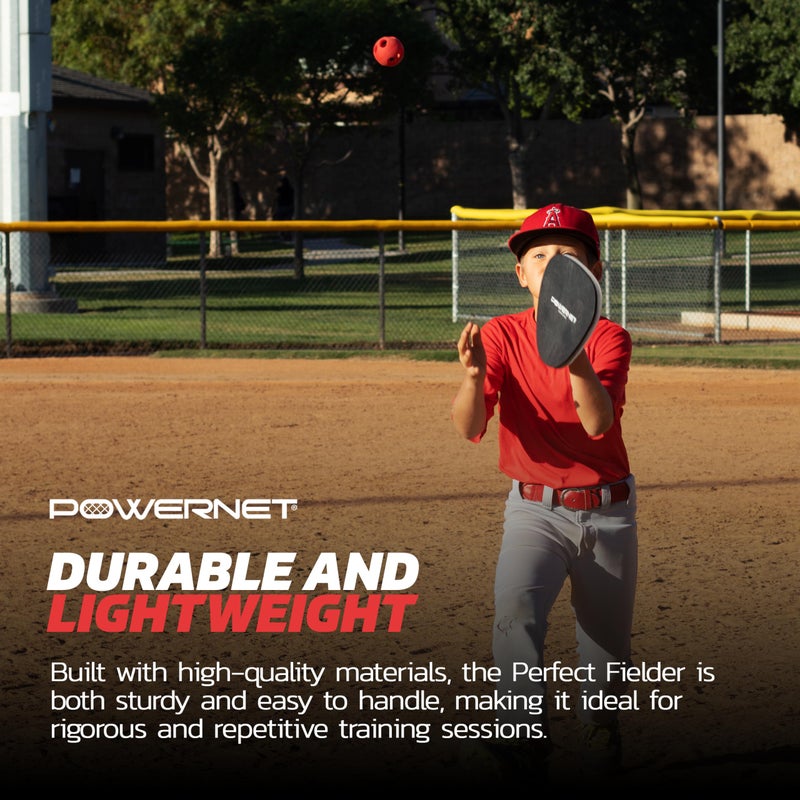 PowerNet Perfect Fielder, Soft Hands Softball & Baseball Training Equipment, Baseball Practice Equipment to Improve Transition Time from Glove to Throwing Hand, Right & Left Hand Universal Fit, 2-PK - Image 5